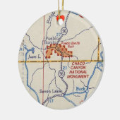 Chaco Canyon  Map Keramisch Ornament (Links)