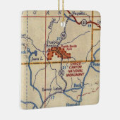 Chaco Canyon National Monument  Map Keramisch Ornament (Rechts)