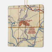 Chaco Canyon National Monument  Map Keramisch Ornament (Links)