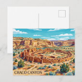 Chaco Canyon New Mexico Briefkaart (Voorkant / Achterkant)