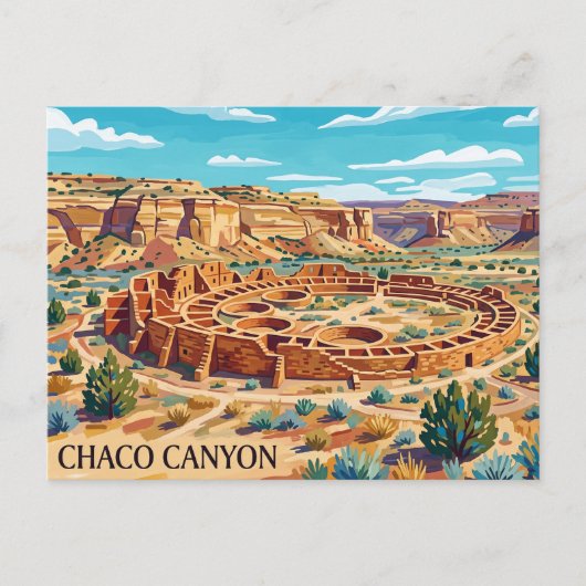 Chaco Canyon New Mexico Briefkaart (Voorkant)