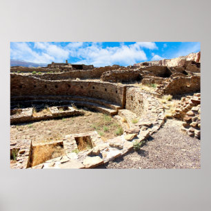 Chaco Canyon Pueblo Bonito, New Mexico Poster