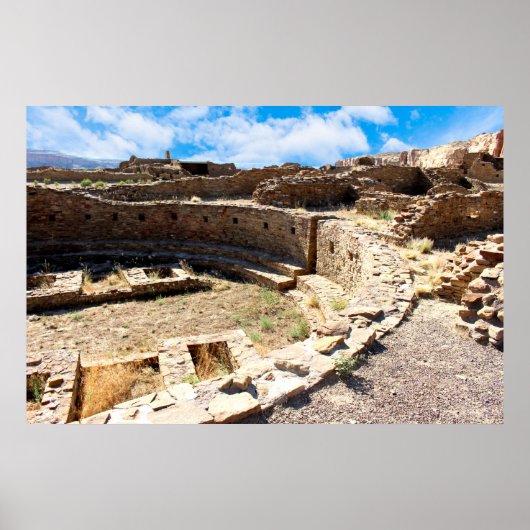 Chaco Canyon Pueblo Bonito, New Mexico Poster (Voorkant)