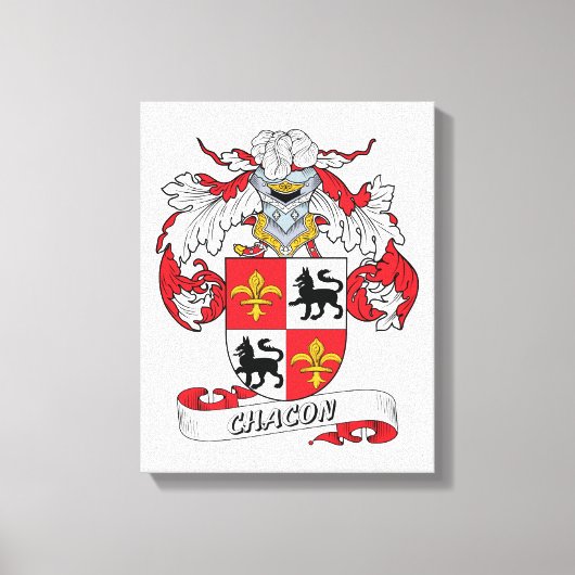Chacon Family Crest Canvas Afdruk (Voorkant)