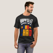 Chad Chadian Chad Flag Happiest When Im In Chad T-shirt (Voorkant volledig)