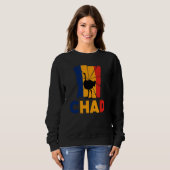 Chad Chadian Chad Flag Ostrich Animal Silhouette Trui (Voorkant volledig)