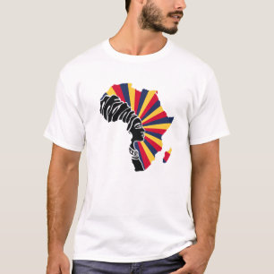 Chad Chadian Flag Africa Map Ethnic Heritage Black T-shirt