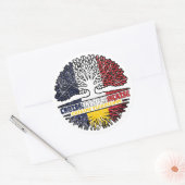 Chad Chadian French Tree Roots Flag Ronde Sticker (Envelop)