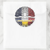 Chad Chadian French Tree Roots Flag Ronde Sticker (Tas)
