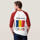 Chad en Chadian Flag gepersonaliseerd T-shirt (Achterkant volledig)