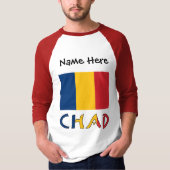 Chad en Chadian Flag gepersonaliseerd T-shirt (Voorkant)