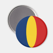 Chad Fisheye Flag Magnet (Voorkant / Achterkant)