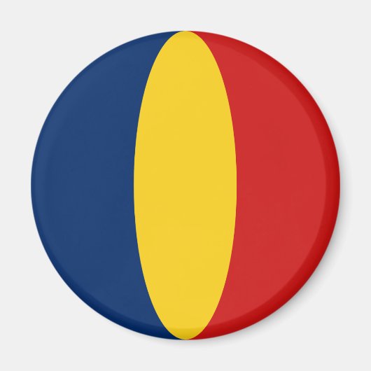 Chad Fisheye Flag Magnet (Voorkant)