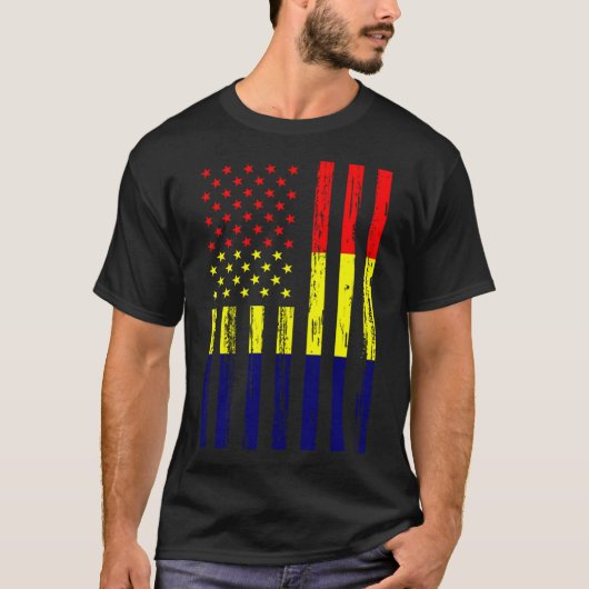 Chad Flag America US Het zit in mijn DNA voor Chad T-shirt (Voorkant)