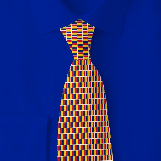 Chad Flag Brick Pattern Stropdas