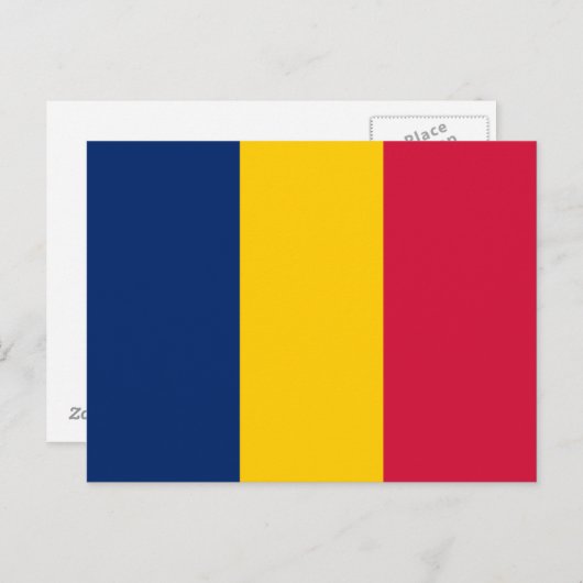 Chad Flag Briefkaart (Voorkant / Achterkant)