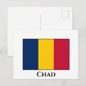 Chad Flag Briefkaart (Voorkant / Achterkant)