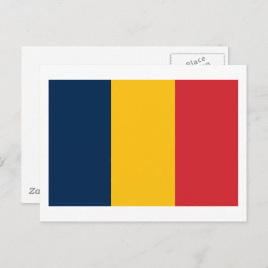 Chad Flag Briefkaart (Voorkant / Achterkant)