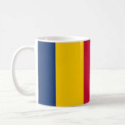 Chad Flag Ceramic Coffee Mok (Links)