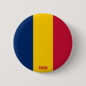 Chad Flag Charming Patriotic Button (Voorkant)