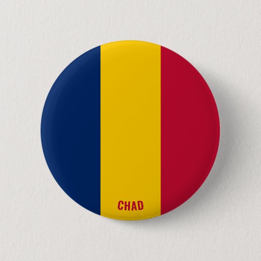 Chad Flag Charming Patriotic Button (Voorkant)