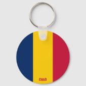 Chad Flag Charming Patriotic Sleutelhanger (Voorkant)