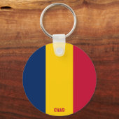 Chad Flag Charming Patriotic Sleutelhanger (Voorkant)
