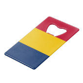 Chad Flag Creditkaart Flessenopener (Achterkant Gekanteld)
