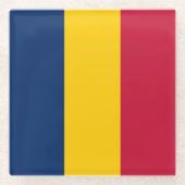 Chad Flag Glazen Onderzetter (Voorkant)