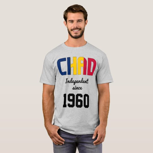 Chad Flag Independence Celebration T-Shirt (Voorkant volledig)