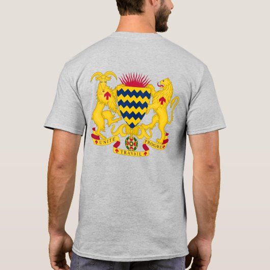 Chad Flag Independence Celebration T-Shirt (Achterkant)