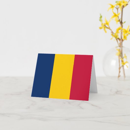 Chad Flag Kaart (Gele Bloem)