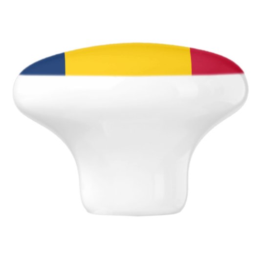 Chad Flag Keramische Knop (Zijkant)