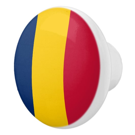 Chad Flag Keramische Knop (Rechts)