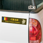 Chad Flag + Map Bumpersticker (Op Truck)