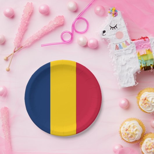 Chad Flag Papieren Bordje (Feest)