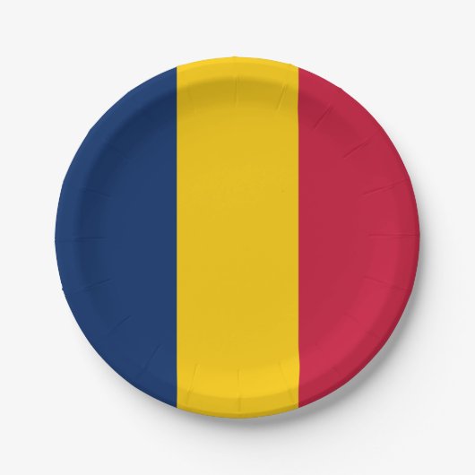 Chad Flag Papieren Bordje (Voorkant)