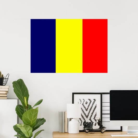 Chad Flag Poster (Thuiskantoor)