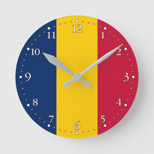 Chad Flag Ronde Klok (Voorkant)