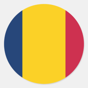 Chad Flag Ronde Sticker