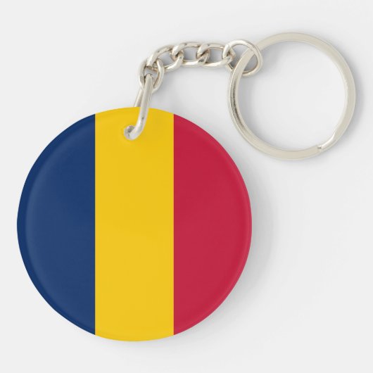 Chad Flag Sleutelhanger (Achterkant)