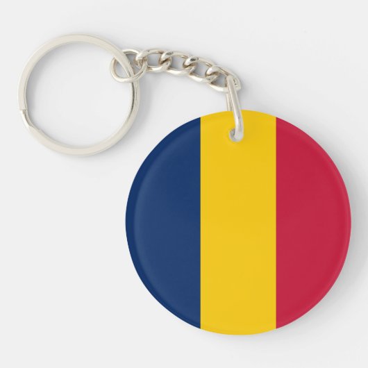 Chad Flag Sleutelhanger (Voorkant)