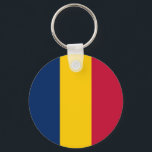 Chad Flag Sleutelhanger<br><div class="desc">Patriottische vlag van Tsjaad.</div>