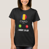 Chad Flag Souvenir Chad roept T-shirt (Voorkant)