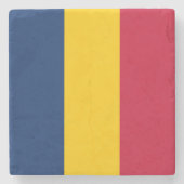 Chad Flag Stenen Onderzetter (Voorkant)