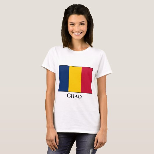 Chad Flag T-shirt (Voorkant volledig)
