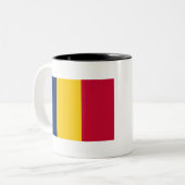 Chad Flag Tweekleurige Koffiemok (Voorkant links)