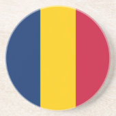 Chad Flag Zandsteen Onderzetter (Voorkant)