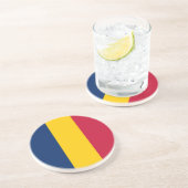 Chad Flag Zandsteen Onderzetter (Zijkant)