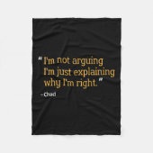 Chad Gift Quote Grappige Verjaardag Gepersonalisee Fleece Deken (Voorkant)